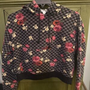 Vans Checkered Floral Hoodie-Youth Small